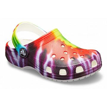 Crocs Classic Tie-Dye Graphic Klumpa Fiú Piros Színes | HU 1343JPQJ